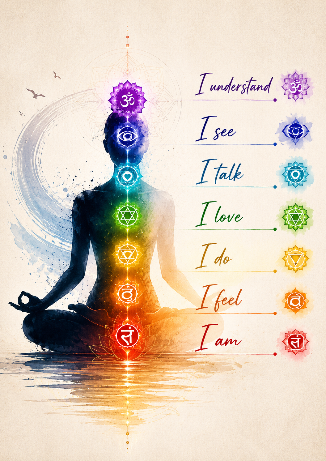 Seven Chakras Alignment Art Print