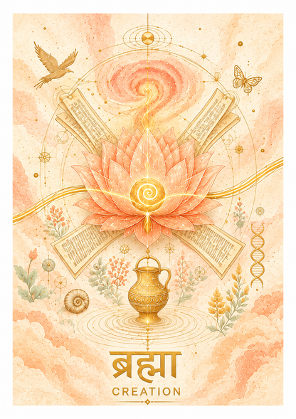 The Divine Trinity Set — Brahma • Vishnu • Mahesh