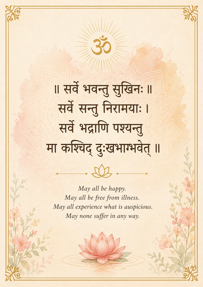 🌿 Sarve Bhavantu Sukhina – Universal Prayer