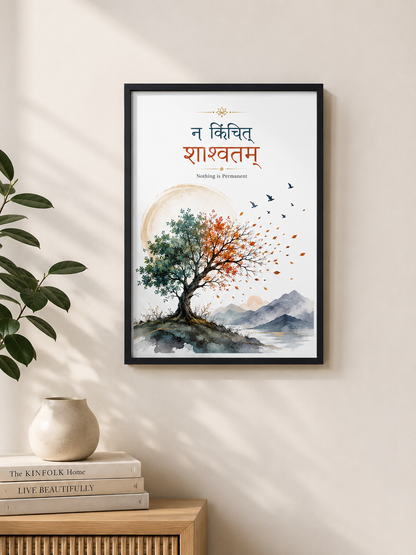 Nothing is Permanent Wall Art- न किंचित् शाश्वतम्