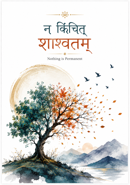 Nothing is Permanent Wall Art- न किंचित् शाश्वतम्