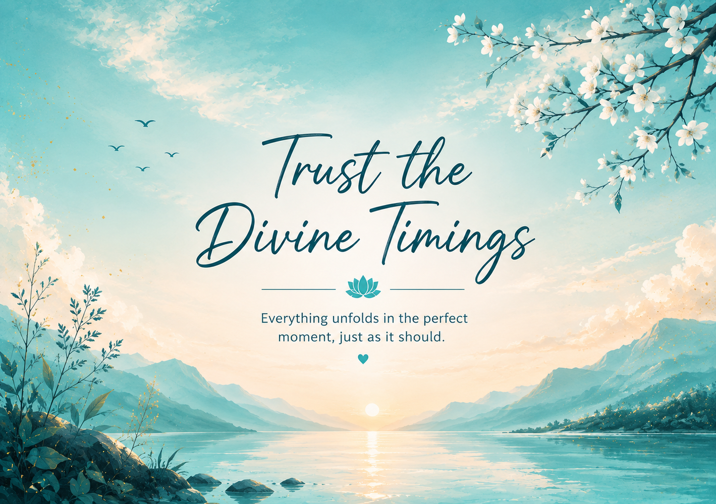 Desk Frame- Trust the Divine Timings