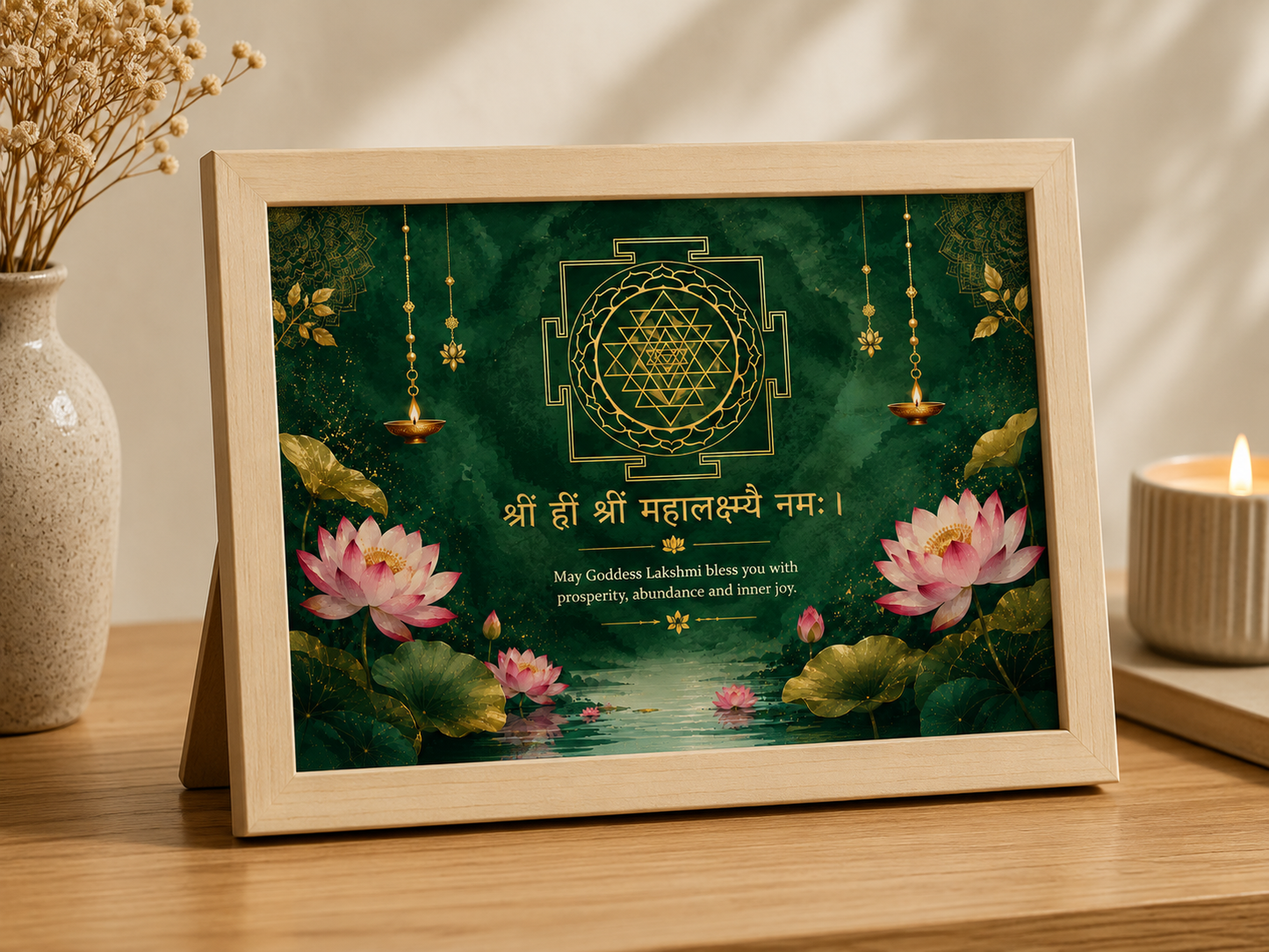 Shri Mahalakshmi Yantra Desk Frame
