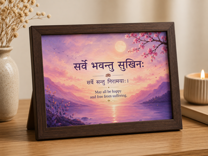 Sarve Bhavantu Sukhinah Desk Frame