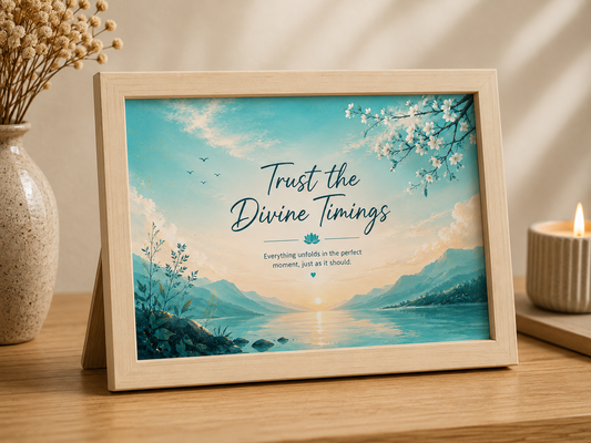 Desk Frame- Trust the Divine Timings