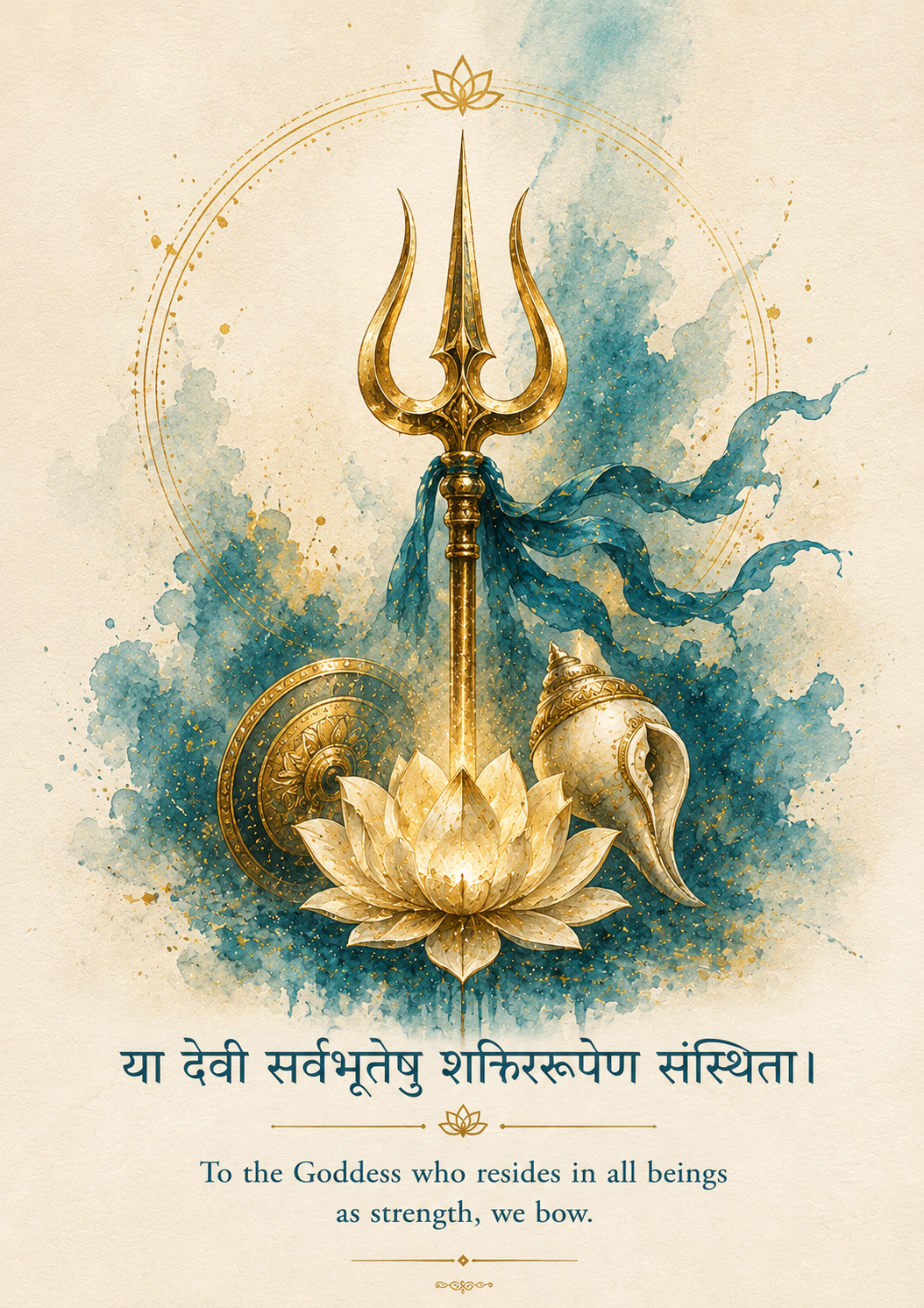 Shakti Within- Sacred Symbols of Maa Durga Wall art