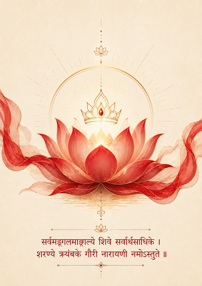 Lotus of Divine Shakti Wall Art