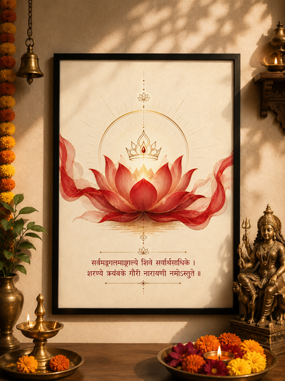 Lotus of Divine Shakti Wall Art