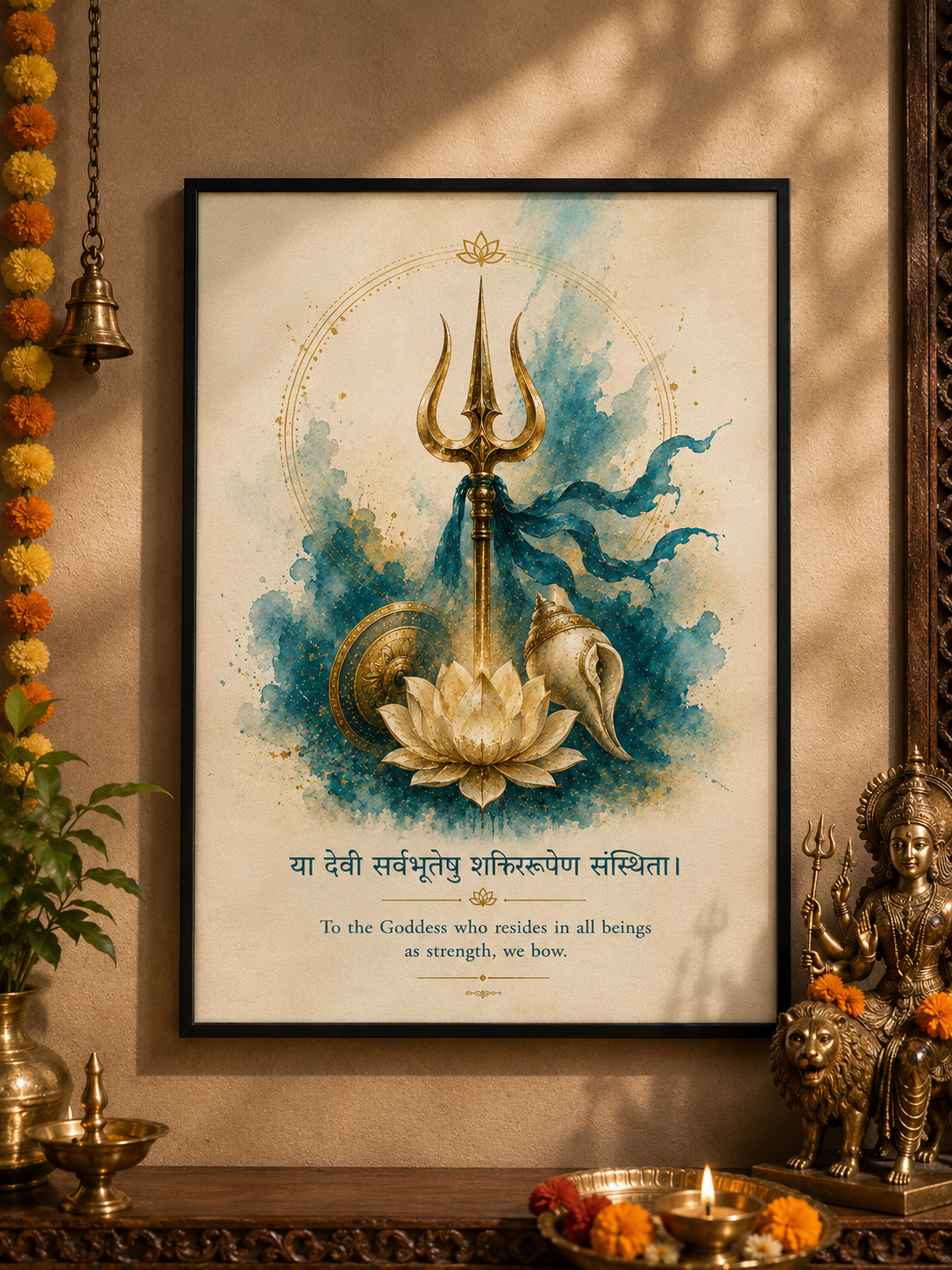Shakti Within- Sacred Symbols of Maa Durga Wall art