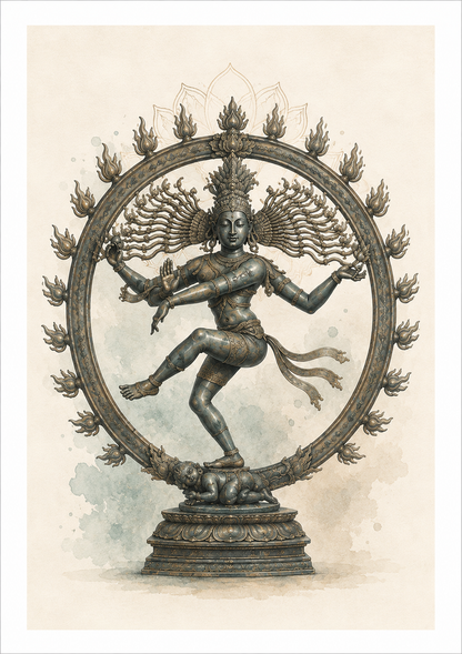 Nataraja Wall Art – The Cosmic Dance of Lord Shiva