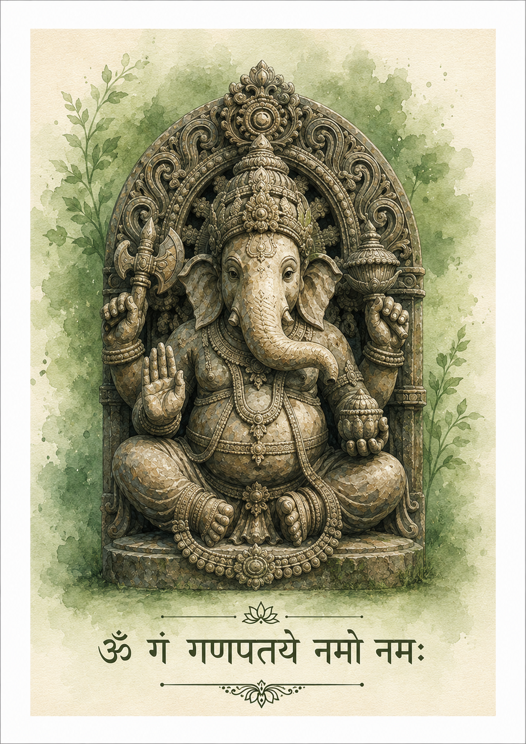 Om Gam Ganapataye Namo Namah Wall Art