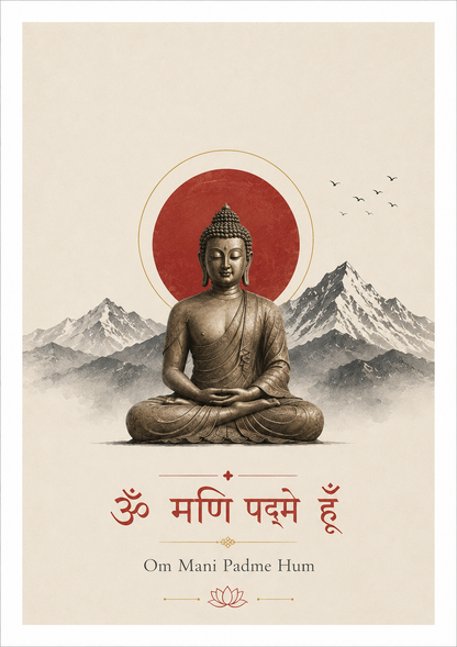 Om Mani Padme Hum Buddha Wall Art