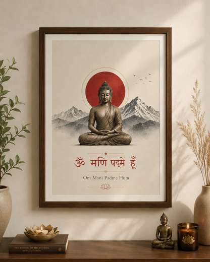Om Mani Padme Hum Buddha Wall Art