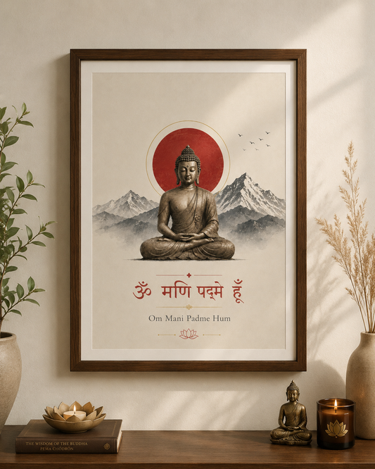 Om Mani Padme Hum Buddha Wall Art