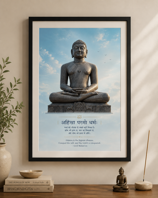 Lord Mahavira Wall Art – Ahimsa Paramo Dharma