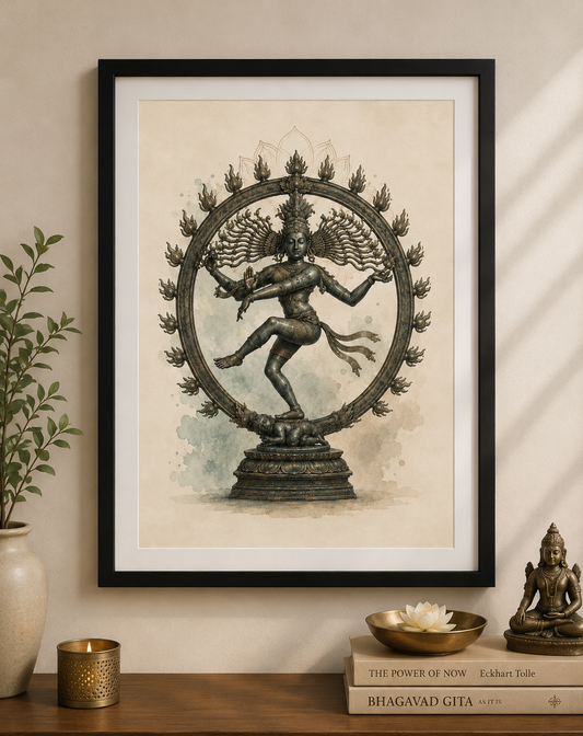 Nataraja Wall Art – The Cosmic Dance of Lord Shiva