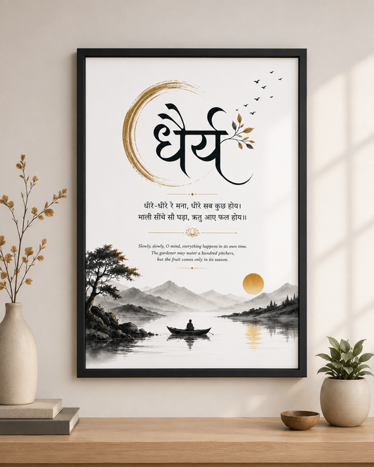 Dhairya (धैर्य) Art Print