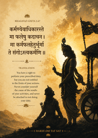 ⚔️ Bhagavad Gita 2.47 – Krishna’s Wisdom
