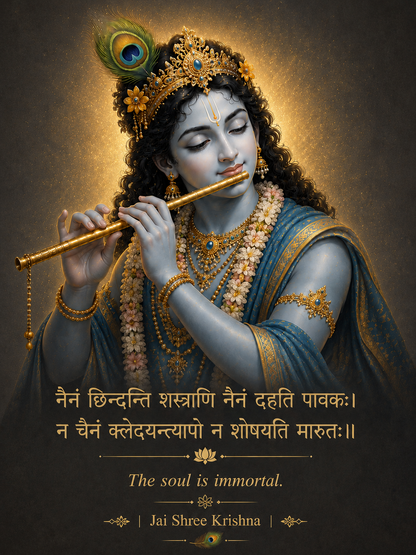 Shree Krishna – “नैनं छिन्दन्ति शस्त्राणि”