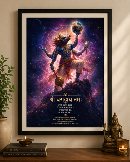 Varaha Avatar Wall Art – Shri Varahaya Namah