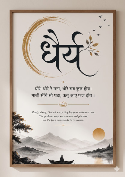 Dhairya (धैर्य) Art Print