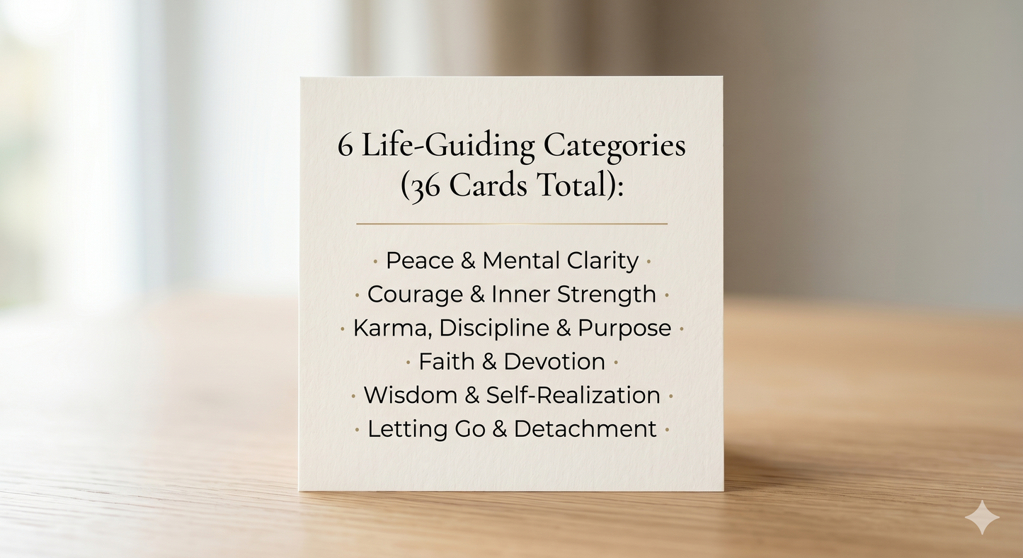 Bhagavad Gita Wisdom Notes – 36 Timeless Teachings for Daily Life