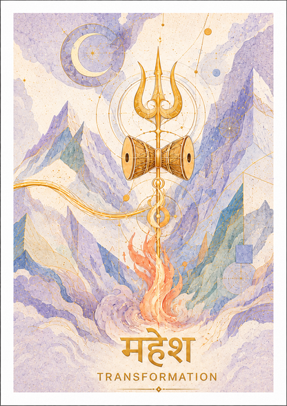 The Divine Trinity Set — Brahma • Vishnu • Mahesh