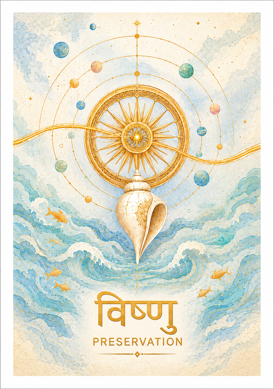 The Divine Trinity Set — Brahma • Vishnu • Mahesh