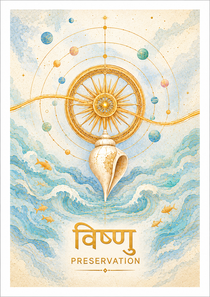 The Divine Trinity Set — Brahma • Vishnu • Mahesh