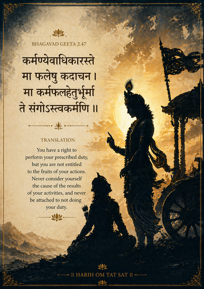 ⚔️ Bhagavad Gita 2.47 – Krishna’s Wisdom