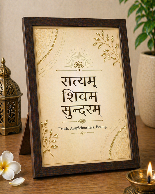 सत्यम् शिवम् सुन्दरम् Desk Frame